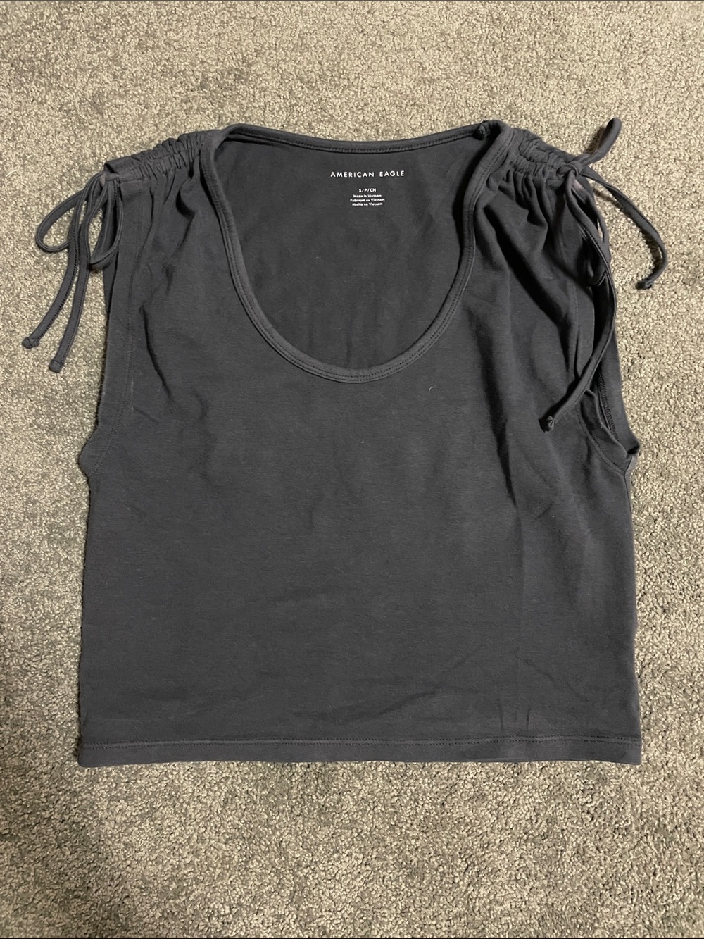 American Eagle S Gray cotton muscle tank tee top